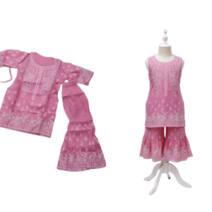 Elegant Mauve Embroidered Girls' Salwar Kameez#5
