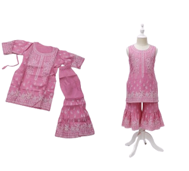 Elegant Mauve Embroidered Girls' Salwar Kameez#5