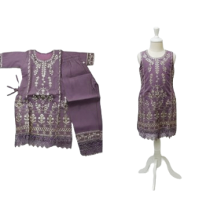 Salwar Kameez : Lavender Lace Heirloom Set
