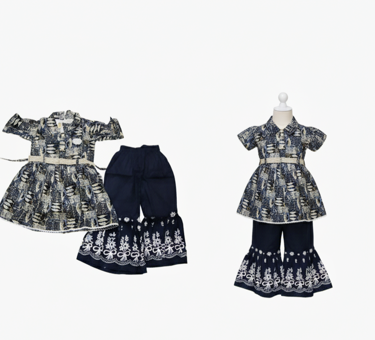 Midnight Bloom Sharara Set - Image 2