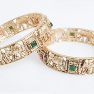 Elephant Motif Openwork Kada